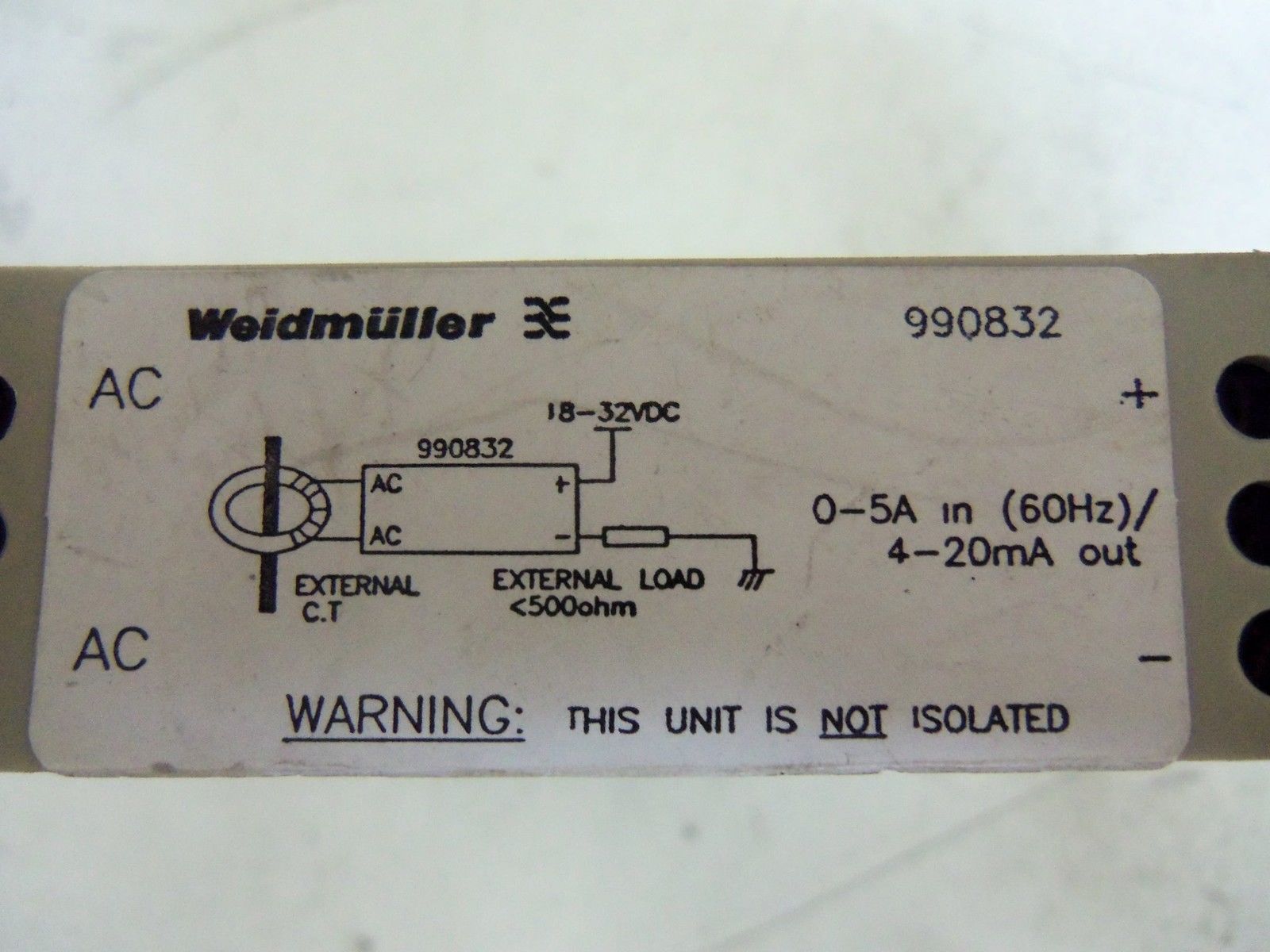 WEIDMULLER 990832 UNMP