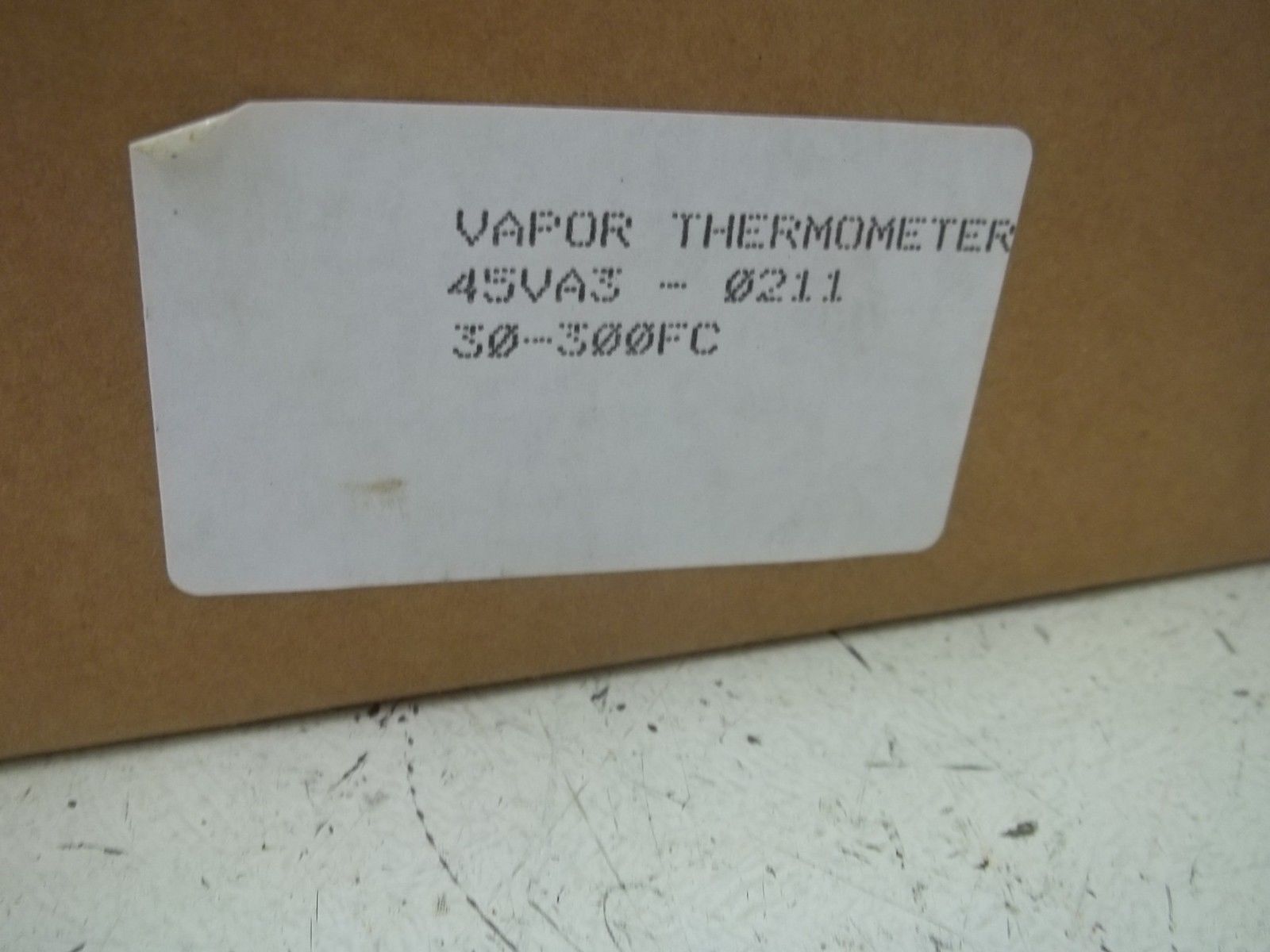 WEISS 45VA3-0211 VAPOR THERMOMETER 30-300FC NSMP