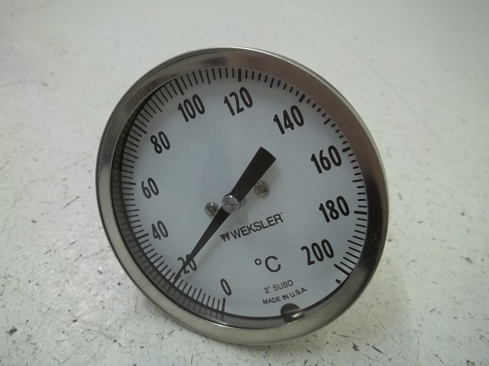 WEKSLER 3A0444CSX 3" BIMETAL THERMOMETER 0/200C NSMP