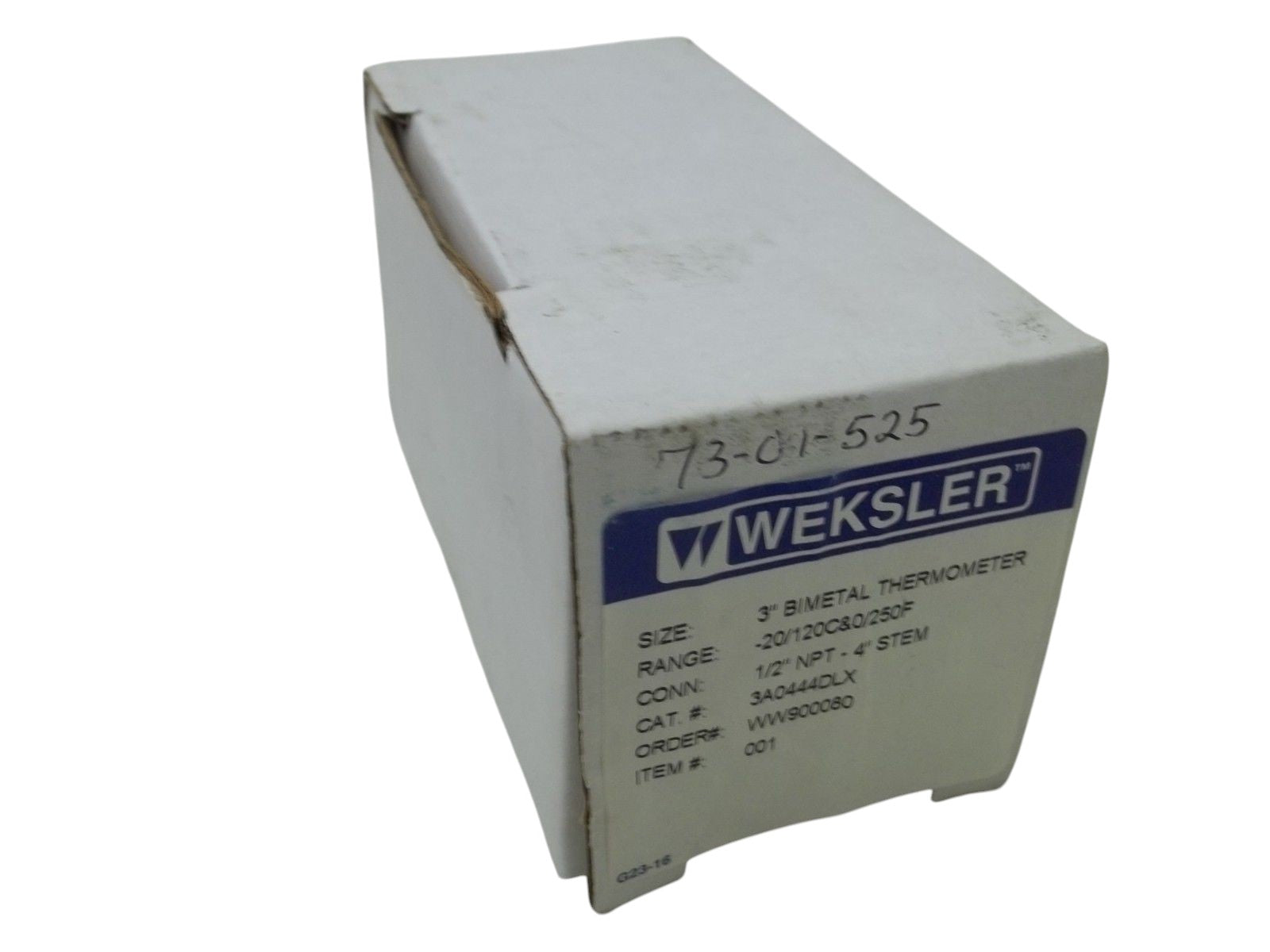 WEKSLER 3A0444DLX 3" BIMETAL THERMOMETER -20/120C&0/250F  NSMP