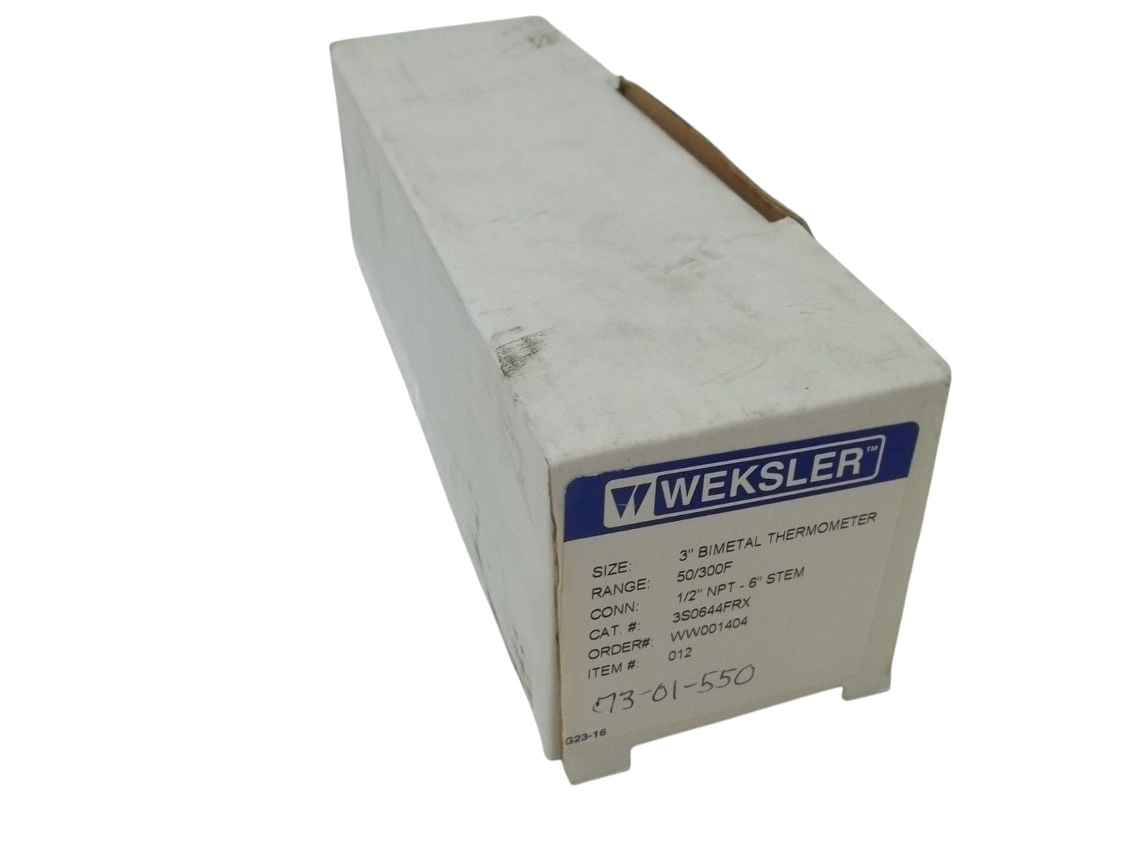 WEKSLER 3S0644FRX 3" BIMETAL THERMOMETER RANGE:50/300F NSMP