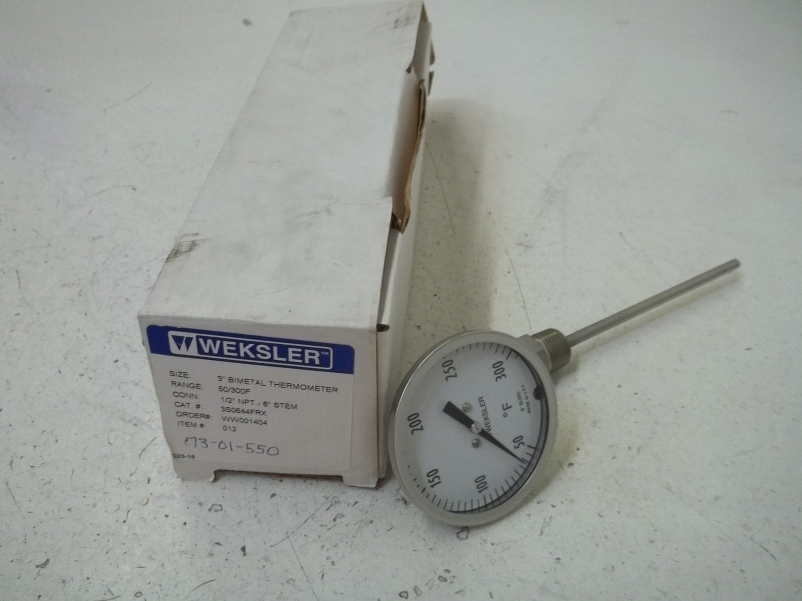 WEKSLER 3S0644FRX 3" BIMETAL THERMOMETER RANGE:50/300F NSMP