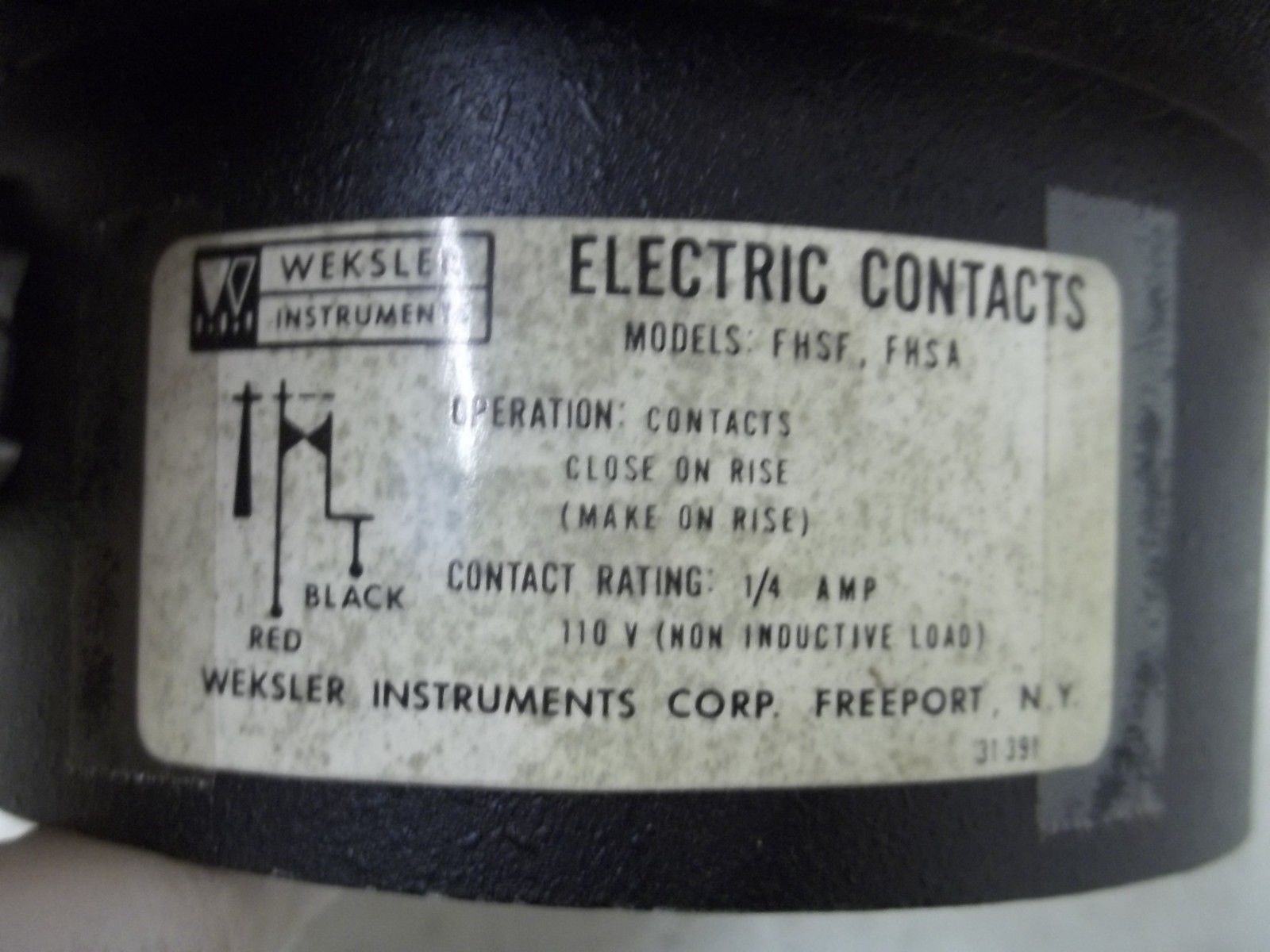 WEKSLER AA246 GAUGE 0-2000 PSI UNMP