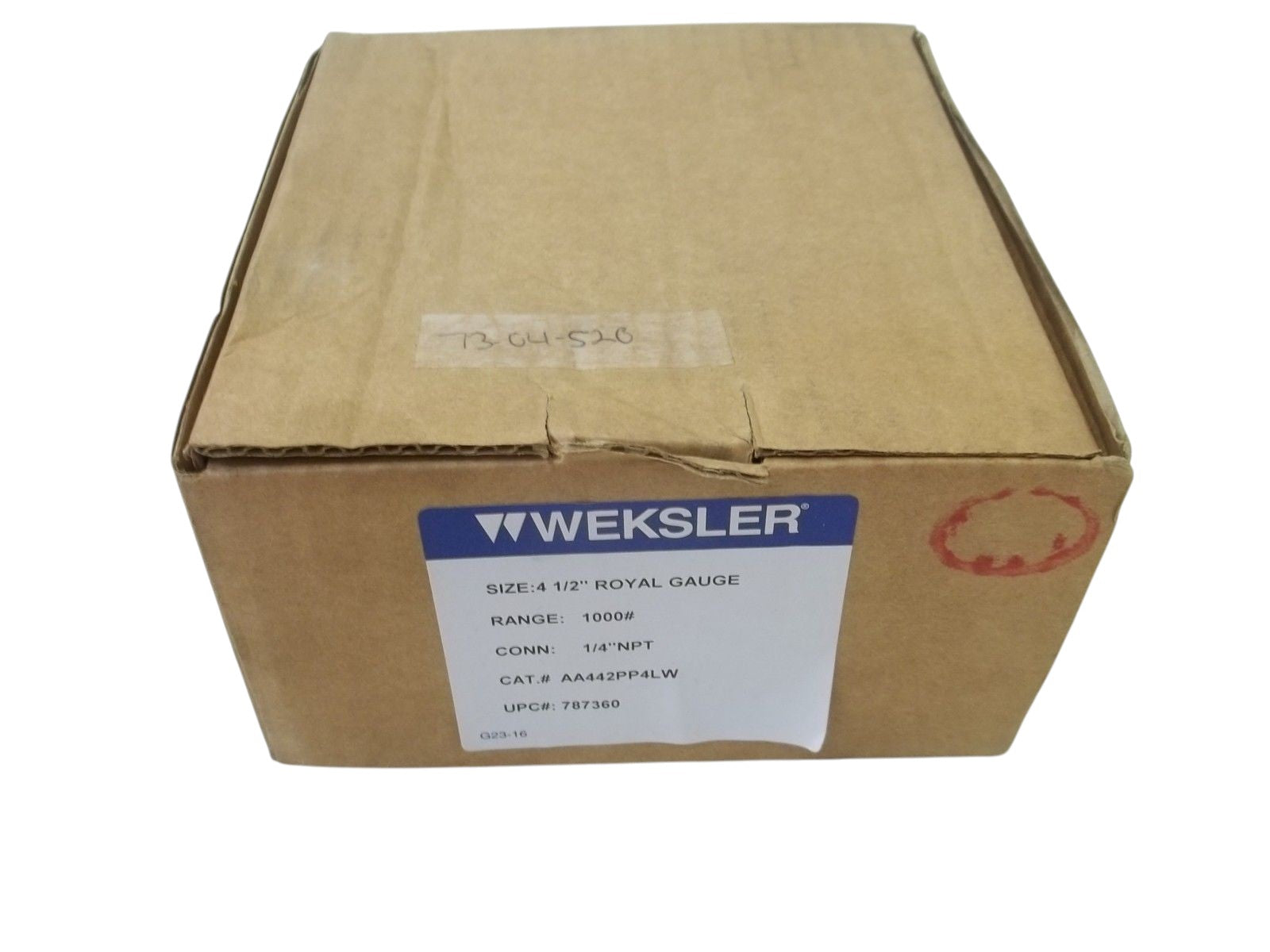 WEKSLER AA442CA4LWX 4-1/2" ROYA; GAUGE RANGE:30/0/15PSI NSMP