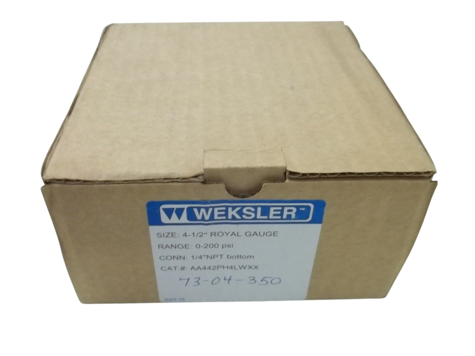 WEKSLER AA442PH4LWXX 4-1/2" ROYAL GAUGE 0-200PSI NSMP