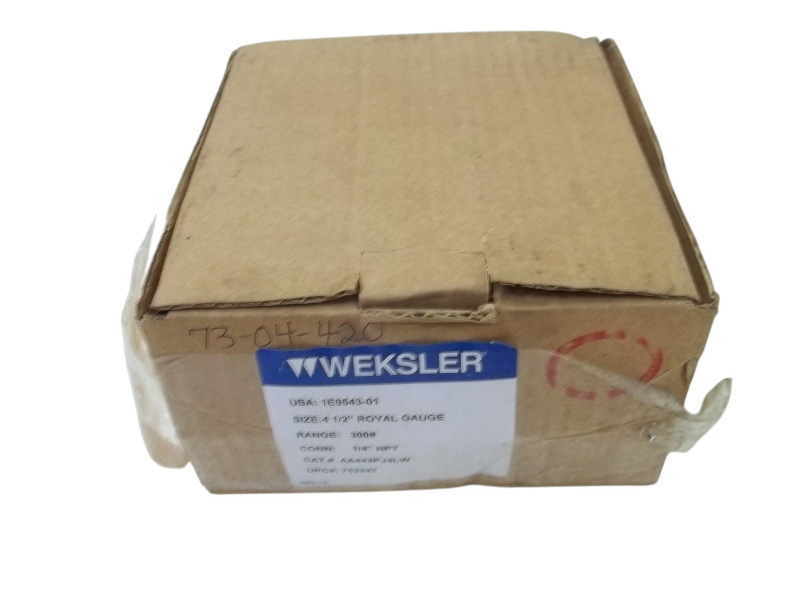 WEKSLER AA442PJ4LW 4-1/2" ROYAL GAUGE RANGE:300# NSMP