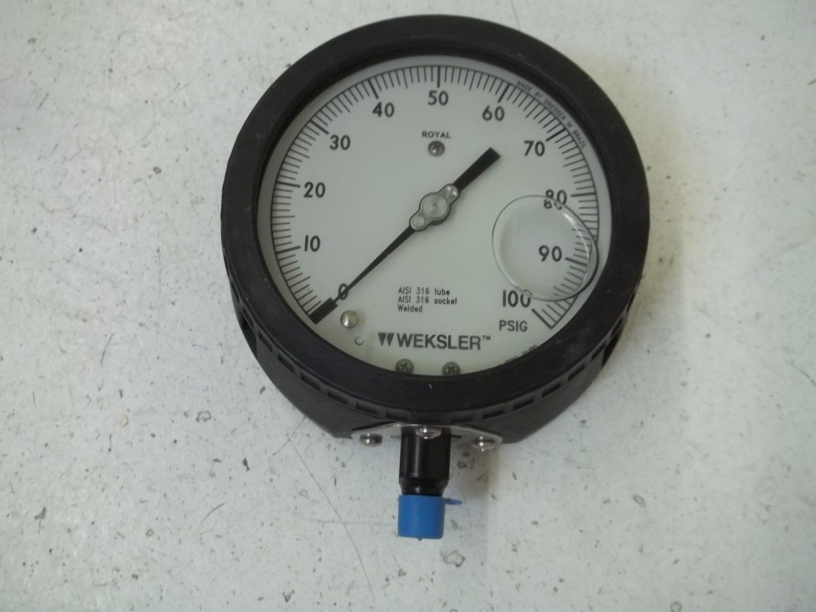 WEKSLER AY442PF4LWXX ROYAL GAUGE 0-100PSI NSMP