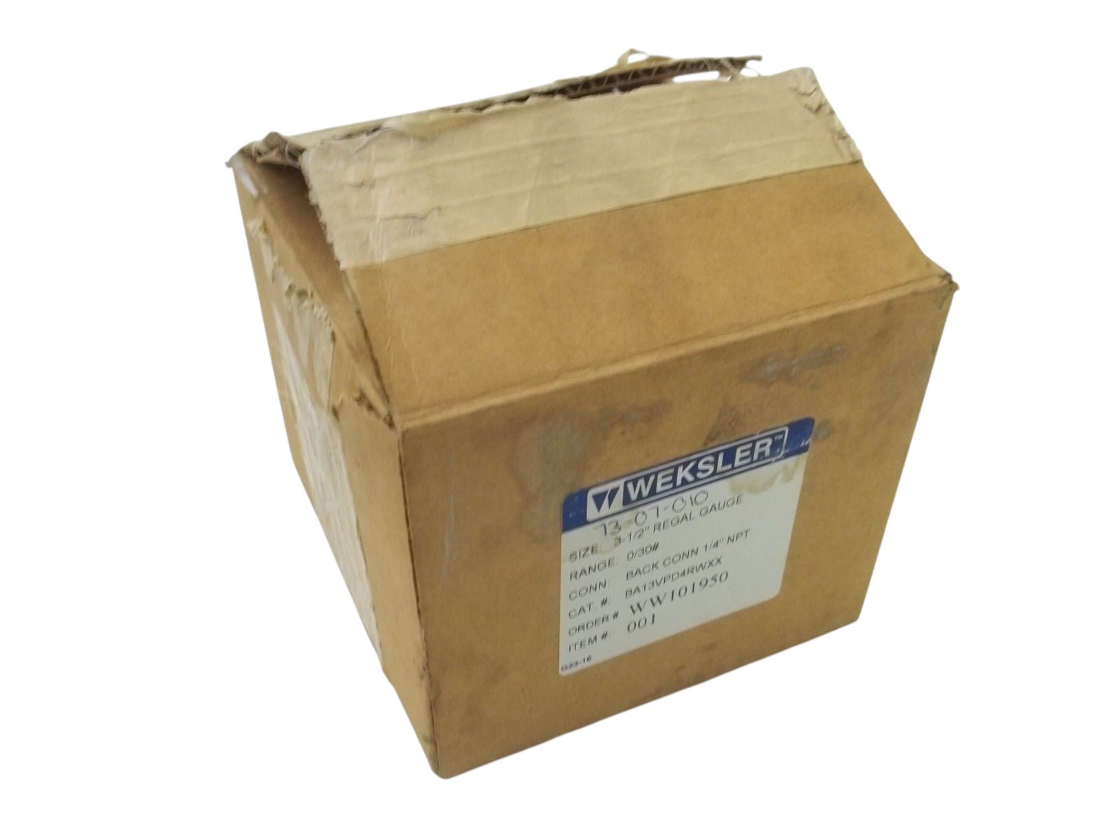 WEKSLER BA13VPD4RWXX 3-1/2" REGAL GAUGE RANGE:0/30# NSMP