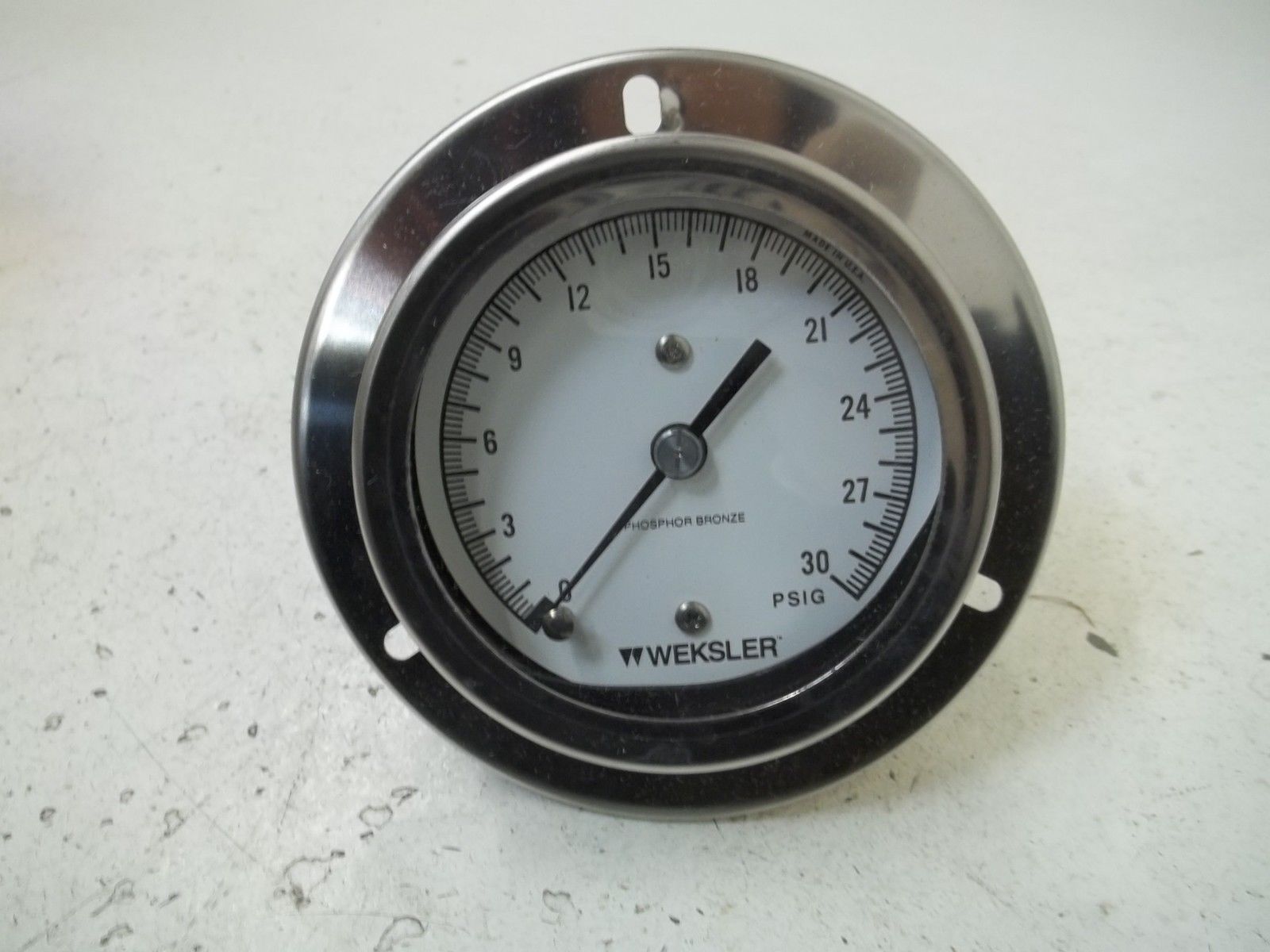 WEKSLER BA13VPD4RWXX 3-1/2" REGAL GAUGE RANGE:0/30# NSMP