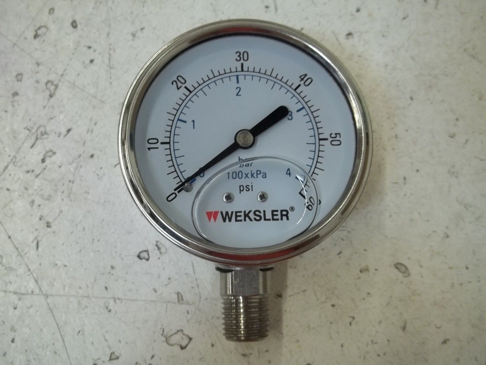 WEKSLER BY42YPD4LW GAUGE 0-30 PSI NSMP