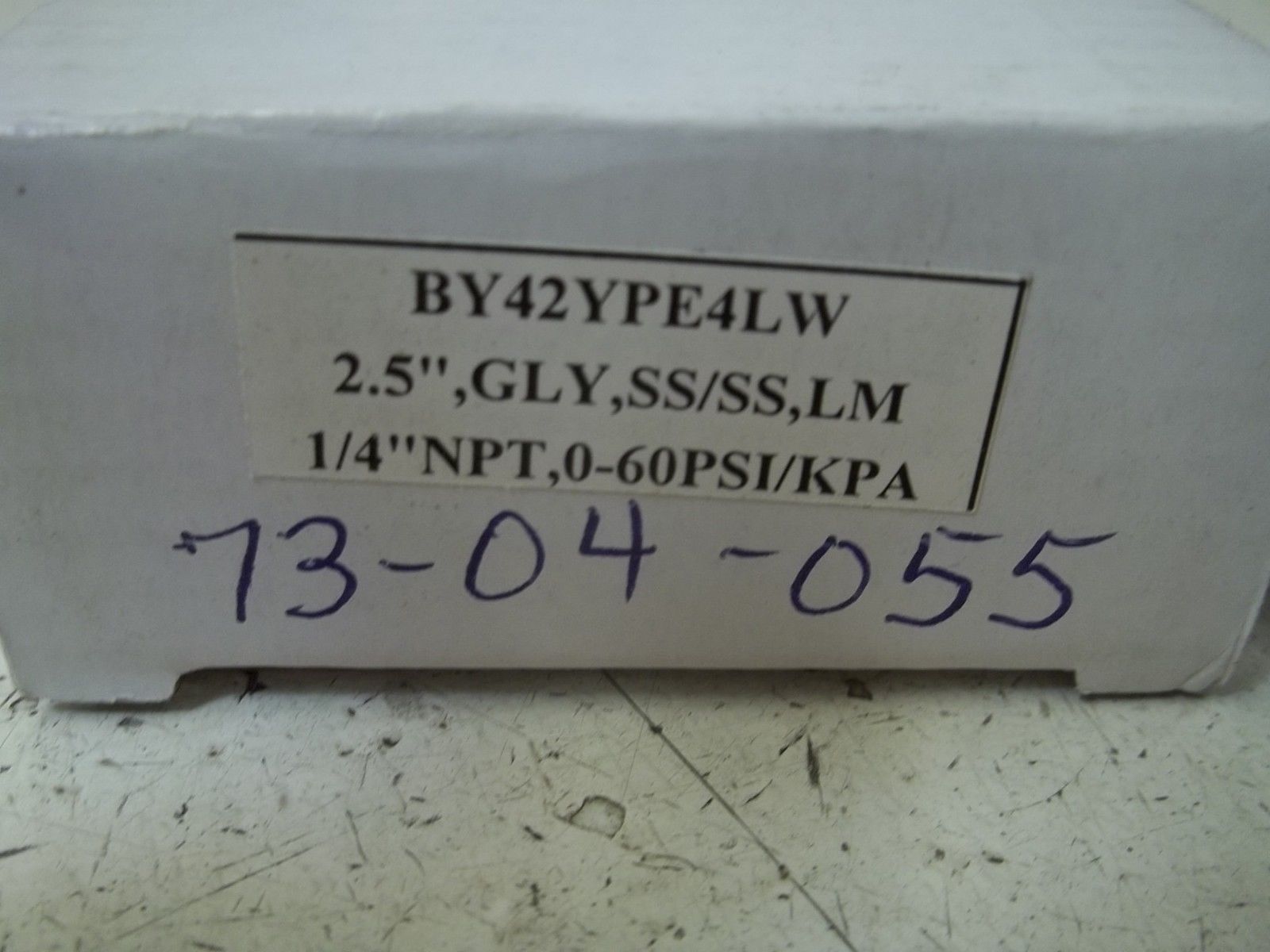 WEKSLER BY42YPD4LW GAUGE 0-30 PSI NSMP