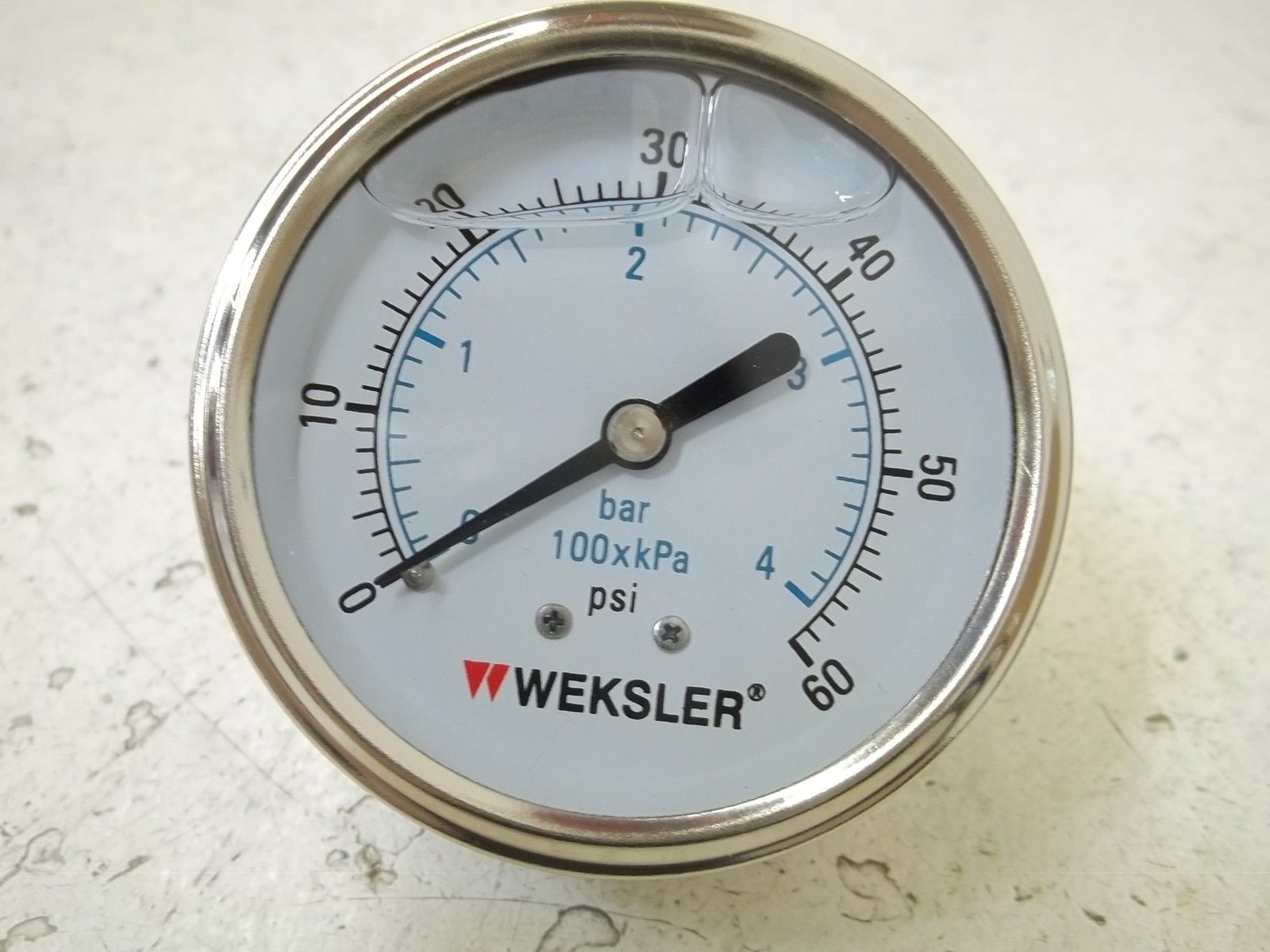 WEKSLER BY42YPE4CW GAUGE 0-60 PSI NSMP