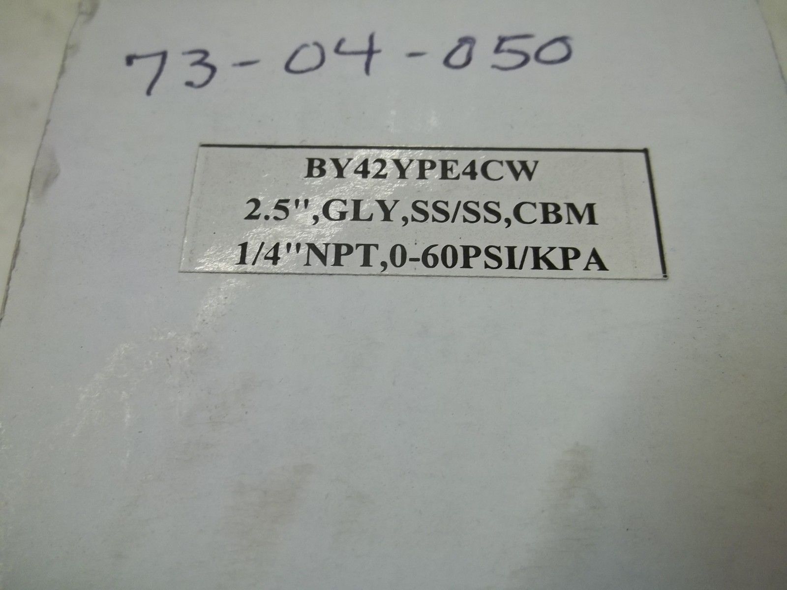 WEKSLER BY42YPE4CW GAUGE 0-60 PSI NSMP