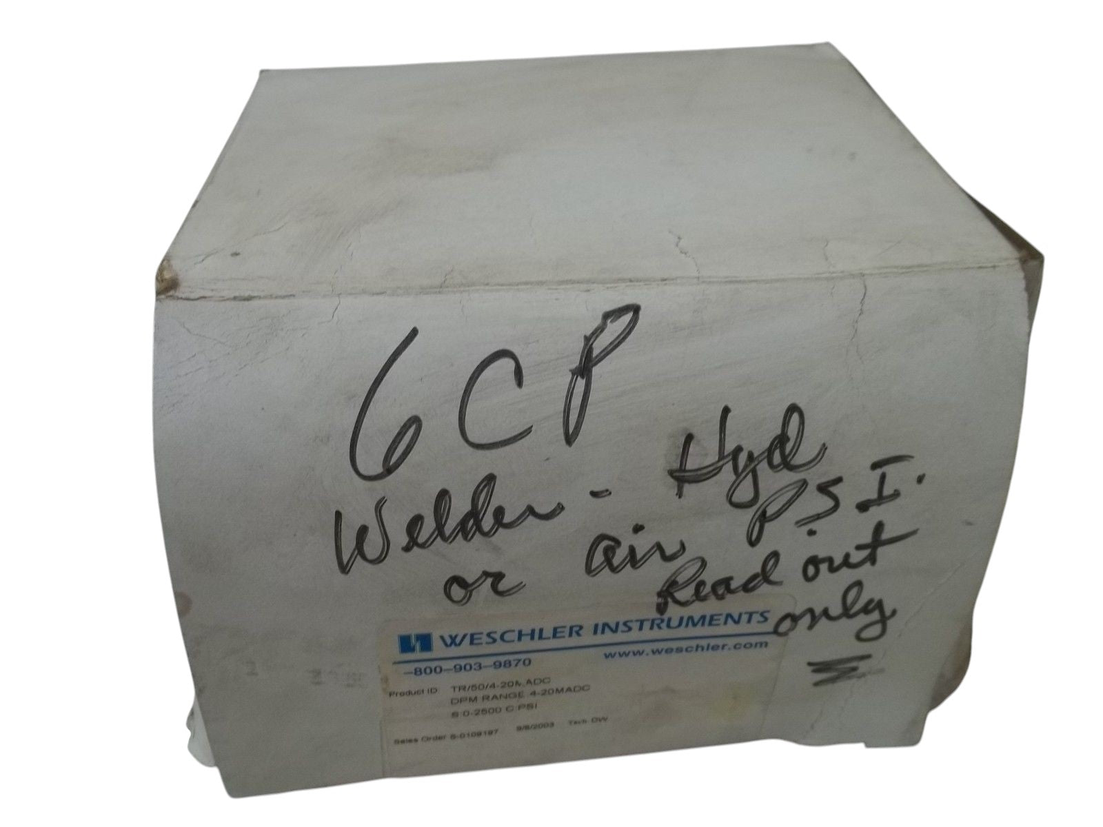 WESCHLER  INSTRUMENTS TR/50/4-20MADC 0-2500PSI UNMP