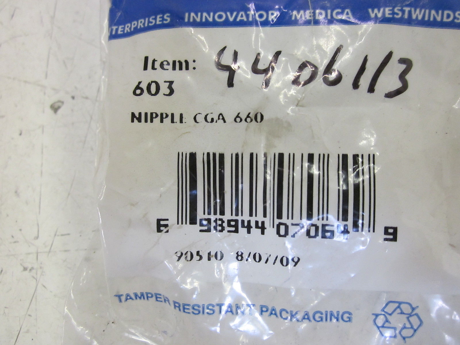 WESTERN ENTERPRISES 603 NIPPLE CGA 660 NSMP