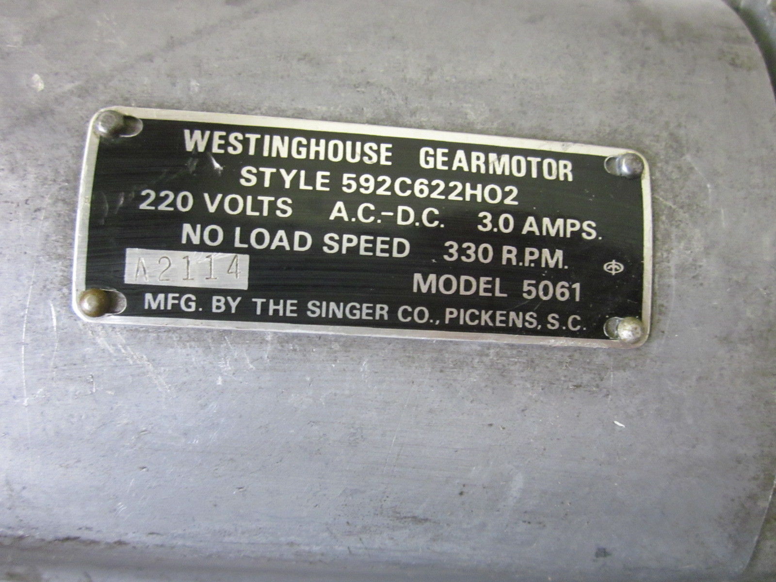 WESTINGHOUSE 592C622HO2 UNMP
