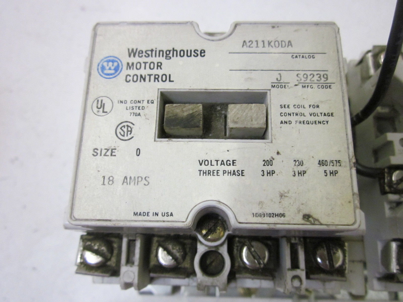 WESTINGHOUSE A211K0DA 120V UNMP