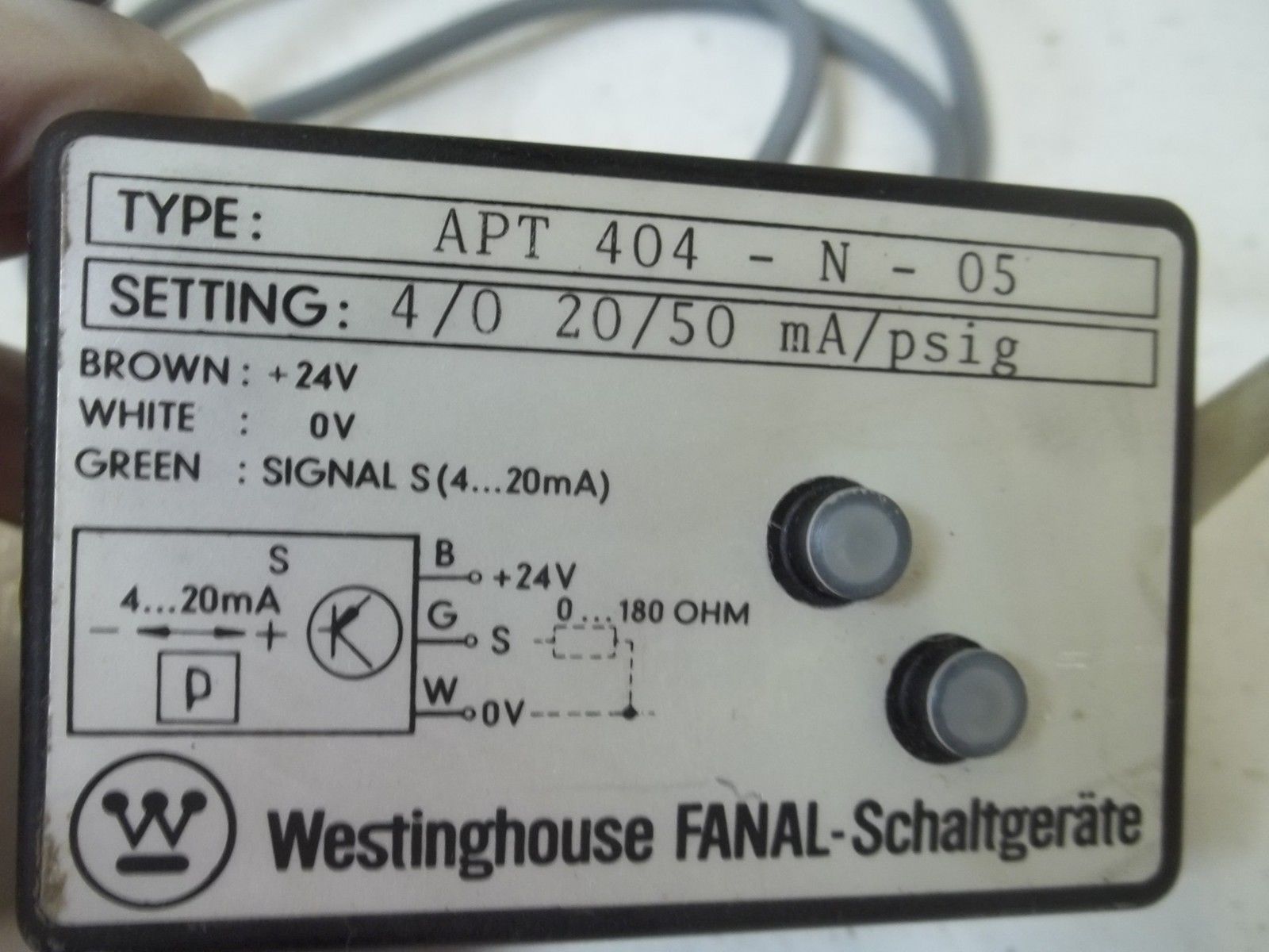 WESTINGHOUSE APT404-N-05 UNMP