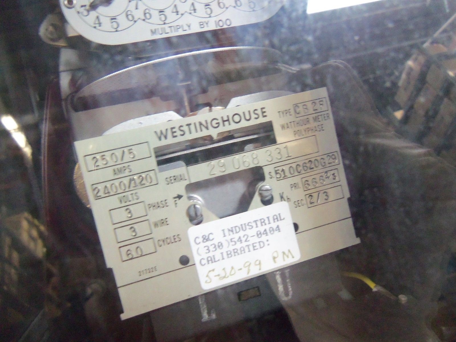 WESTINGHOUSE CB2F METER RELAY  UNMP