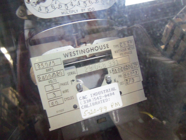 WESTINGHOUSE CB2F METER RELAY  UNMP