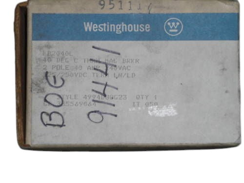 WESTINGHOUSE EB2040L CIRCUIT BREAKER 40A NSMP