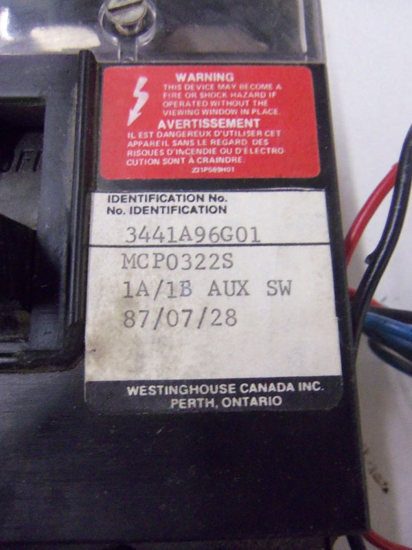 WESTINGHOUSE CIRCUIT BREAKER MCP0322S UNMP