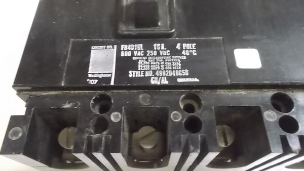 WESTINGHOUSE CIRCUIT BREAKER FB4015L NSNP
