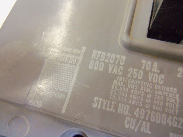 WESTINGHOUSE CIRCUIT BREAKER HFB2070 NSMP