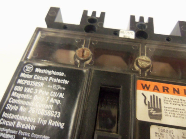 WESTINGHOUSE CIRCUIT BREAKER MCP0358SR  (RUSTY) AS IS