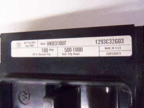 WESTINGHOUSE KB3100 CIRCUIT BREAKER 100A NSMP