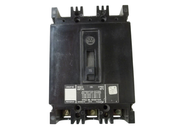 WESTINGHOUSE FB3015 CIRCUIT BREAKER NSNP