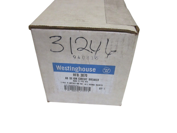 WESTINGHOUSE HFB3070 CIRCUIT BREAKER 600VAC (AS PICTURED) NSMP