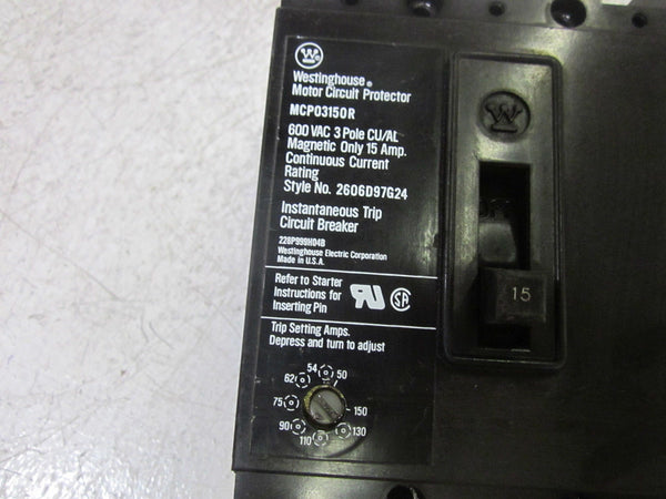 WESTINGHOUSE MCP03150R CIRCUIT BREAKER 15AMPS  UNMP