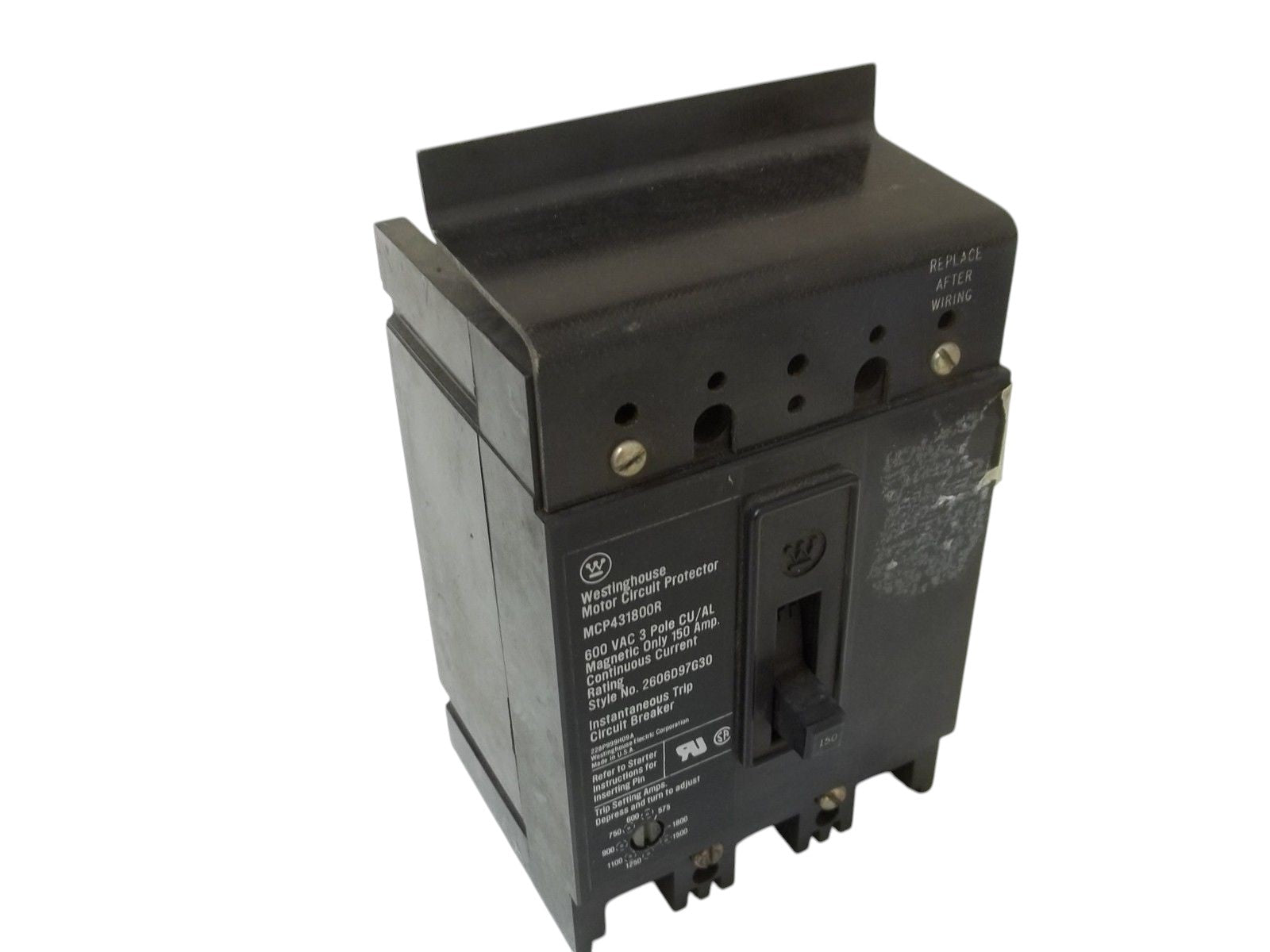 WESTINGHOUSE MCP431800R MOTOR CIRCUIT BREAKER PROTECTOR UNMP