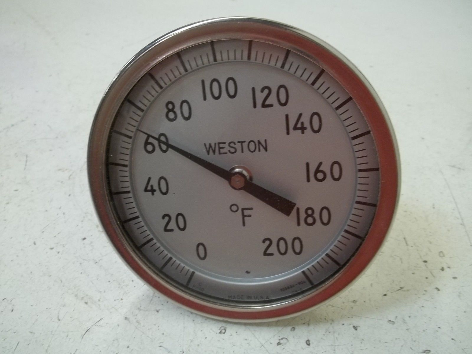 WESTON 5A0244FJX 5" DIAL, 0-200F, 2-1/2" STEM UNMP