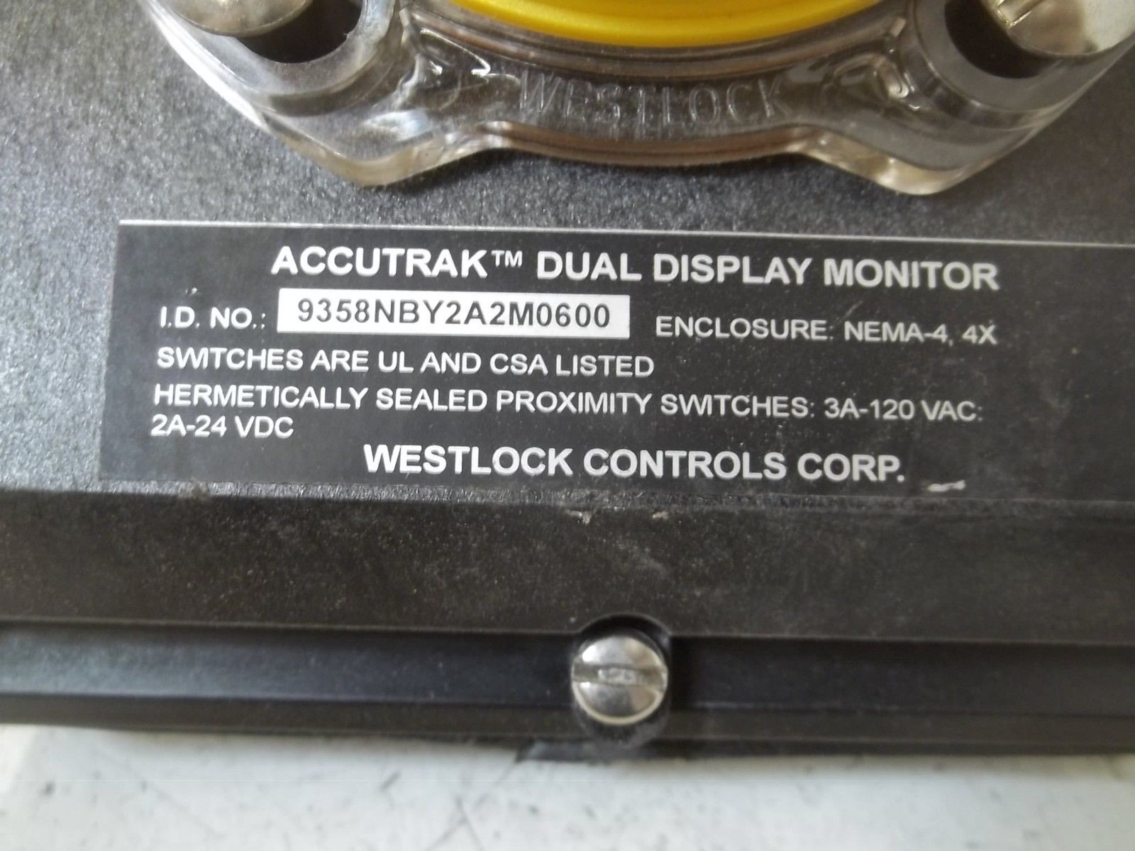 WETLOCK CONTROLS CORP. 9358NBY2A2M0600  DISPLAY MONITORNSNP