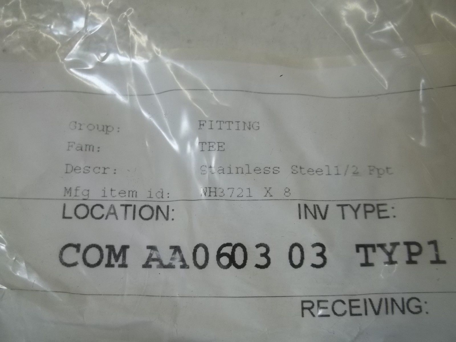 WH3721X8 STAINLESS STEEL 1/2" FPT NSNP