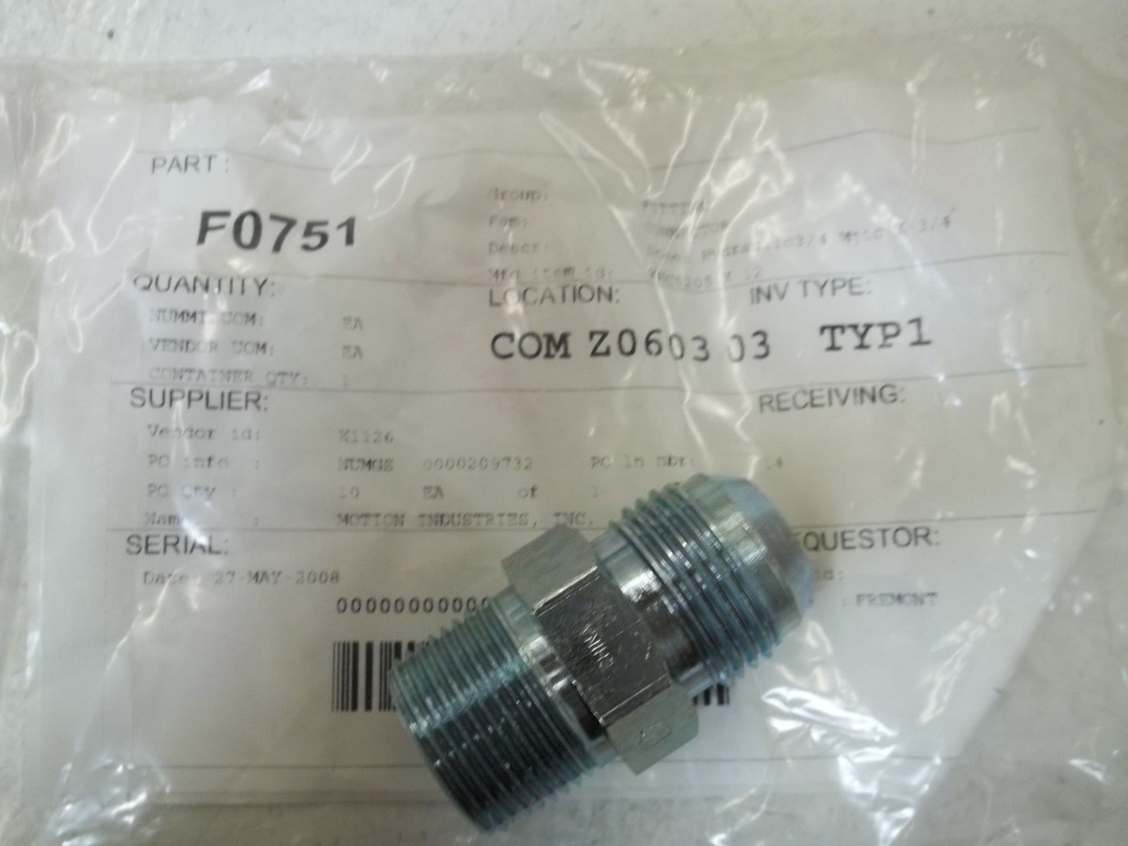 WHC5205 X 12 STEEL HYDRAULICS 3/4" MJIC X 3/4" NSNP