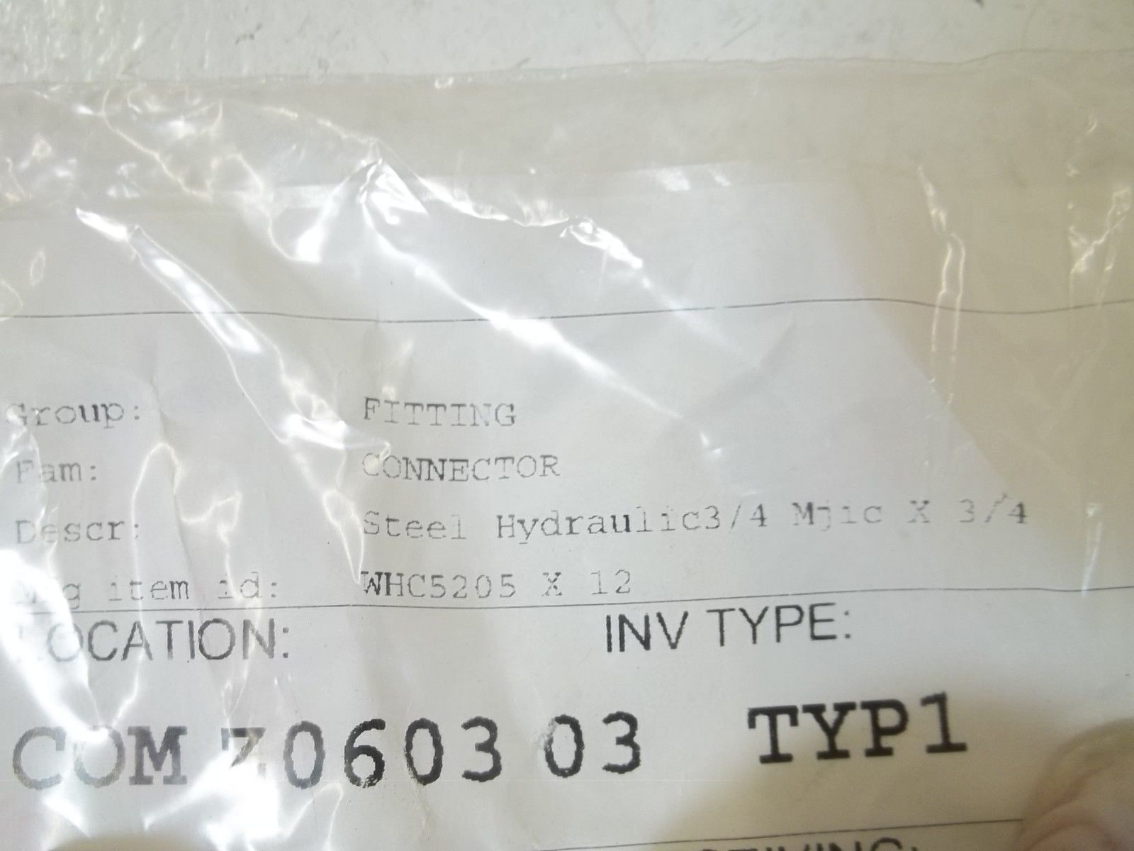 WHC5205 X 12 STEEL HYDRAULICS 3/4" MJIC X 3/4" NSNP