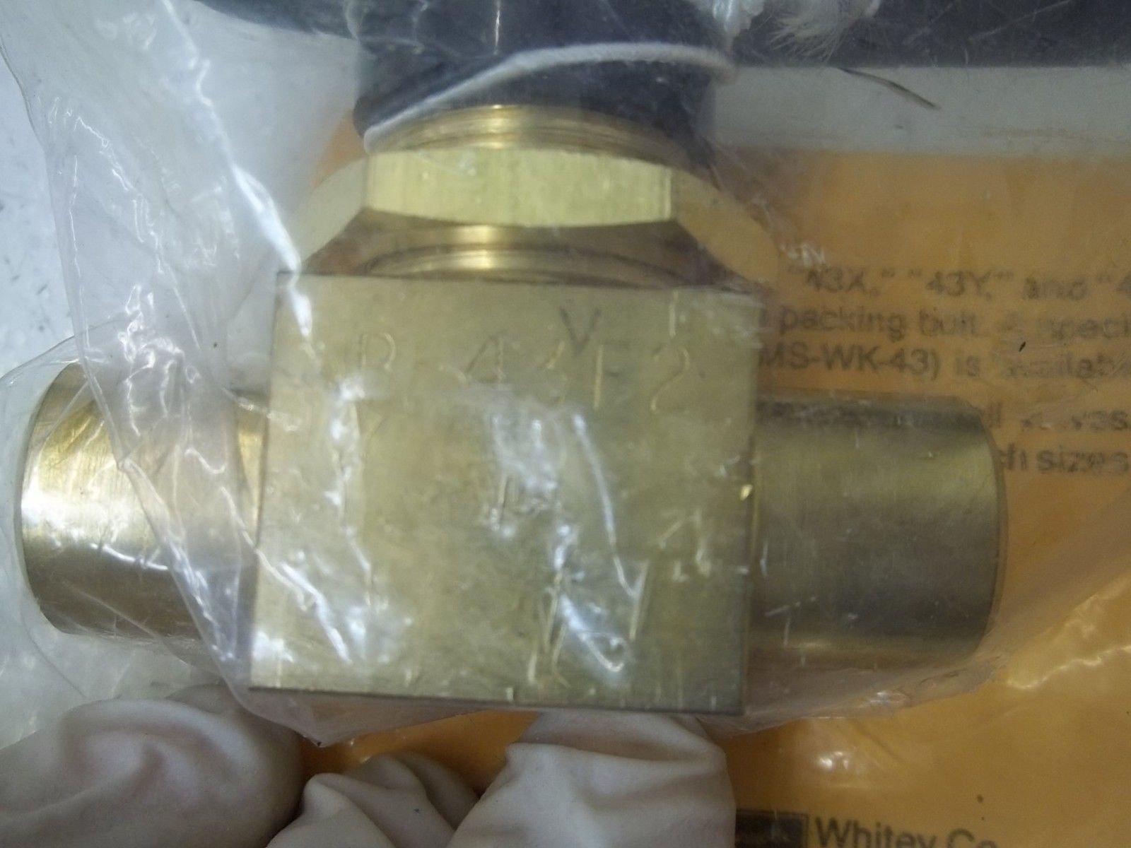 WHITEY B-43VF2 VALVE NSNP IN A  BAG