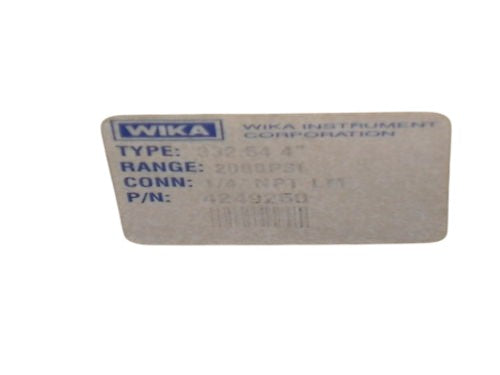 WIKA 4249250 PRESSURE GAUGE NSMP