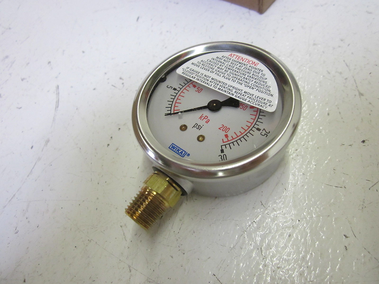 WIKA 8345317 GAUGE 30PSI 1/4" NSMP