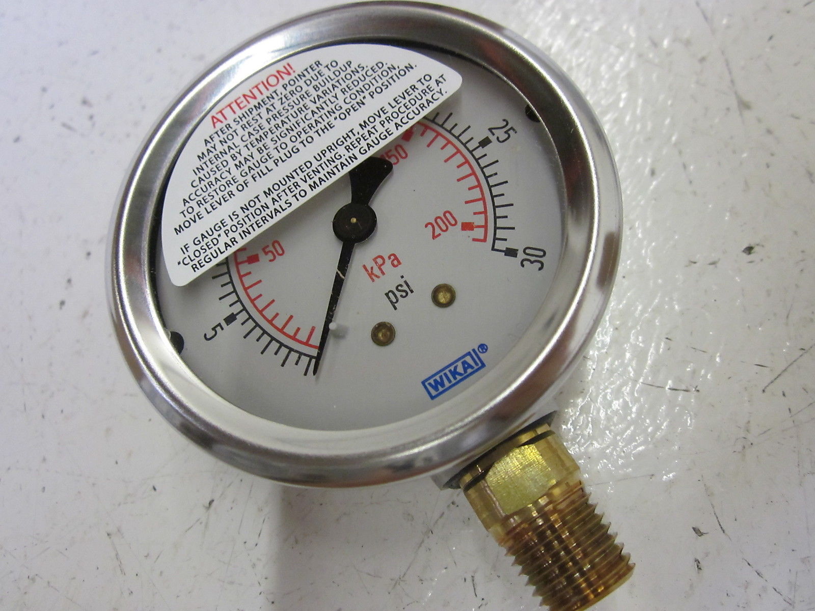 WIKA 8345317 GAUGE 30PSI 1/4" NSMP