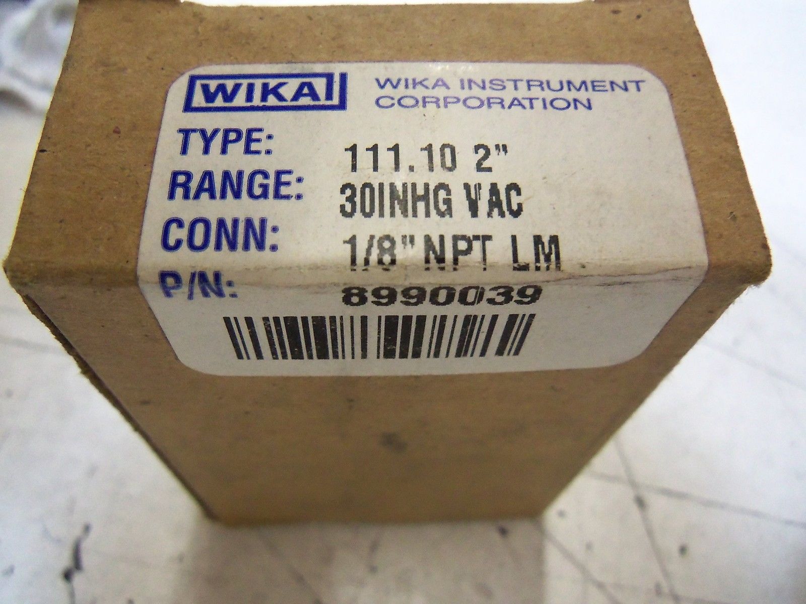 WIKA 8990039 COMMERCIAL GAUGE *NEW IN BOX*