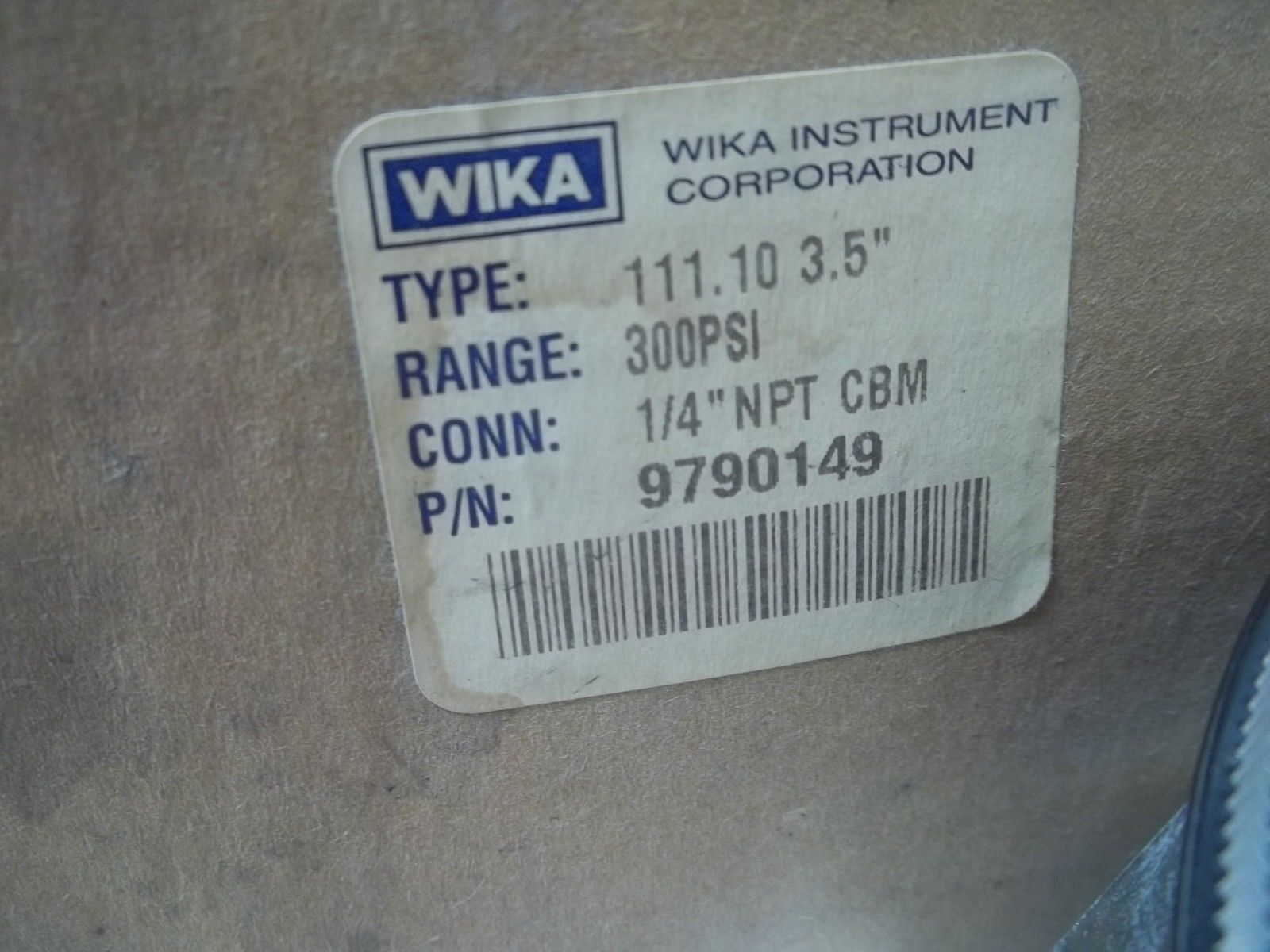 WIKA 9790149 GAUGE 0-300 PSI NSMP