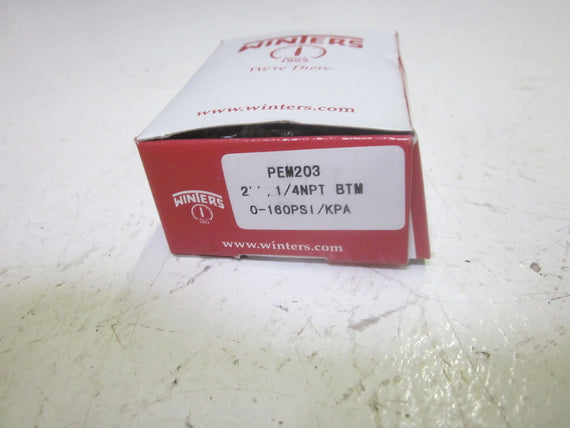 WINTERS PEM203 GAUGE 160PSI *NEW IN BOX*