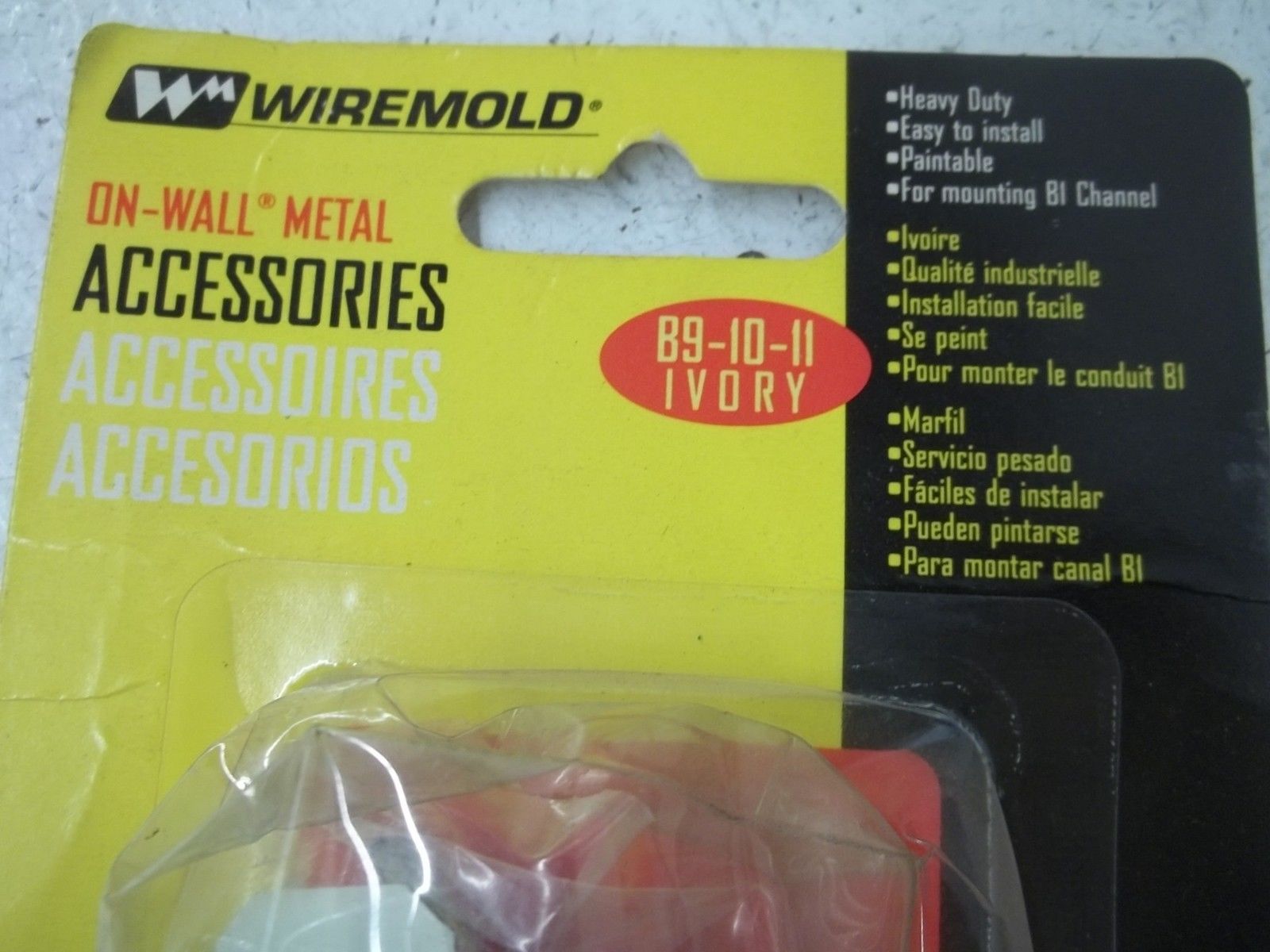 WIREMOLD B9-10-11 ON-WALL METAL (IVORY) (AS PICTURED)NSMP