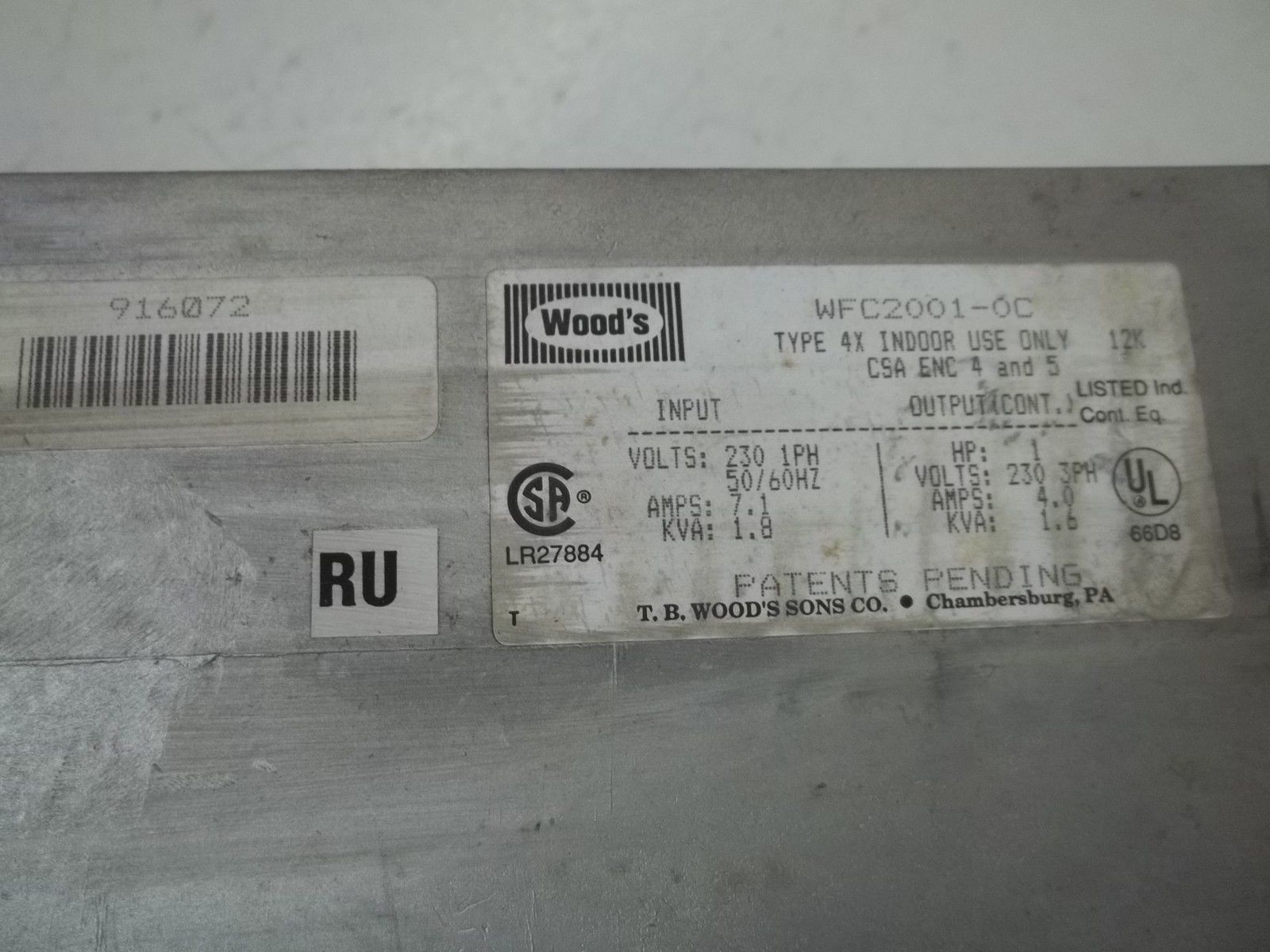 WOOD'S WFC2001-0C AC INVERTER UNMP