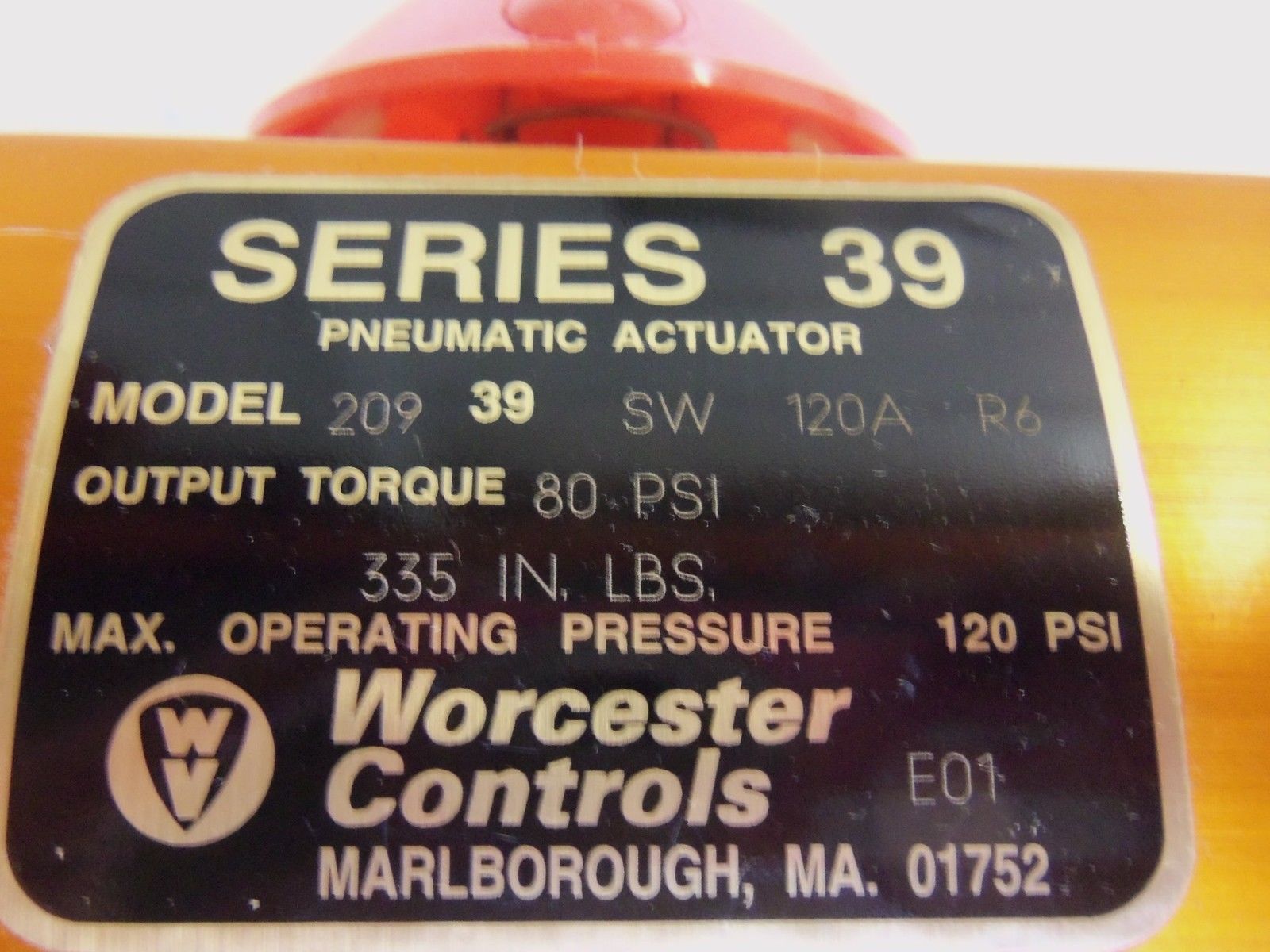 WORCESTER 20939SW120AR6 ACTUATOR NSMP