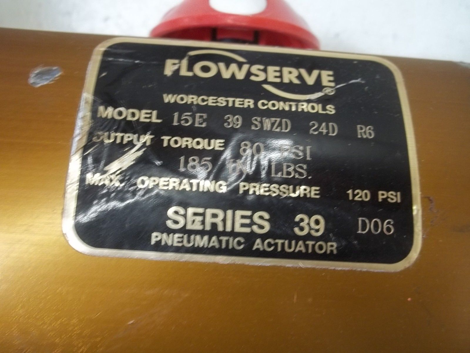 WORCESTER CONTROLS 15E39SWZD24DR6 PNEUMATIC ACTUATOR SERIES 39 UNMP
